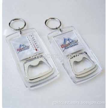 Acrylic Thermometer Bottle Opener Keyring 